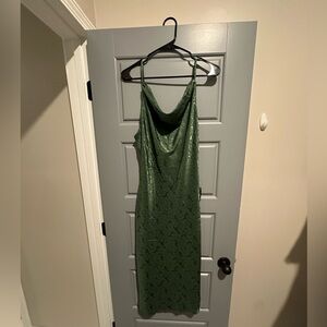 Beautiful green silky dress